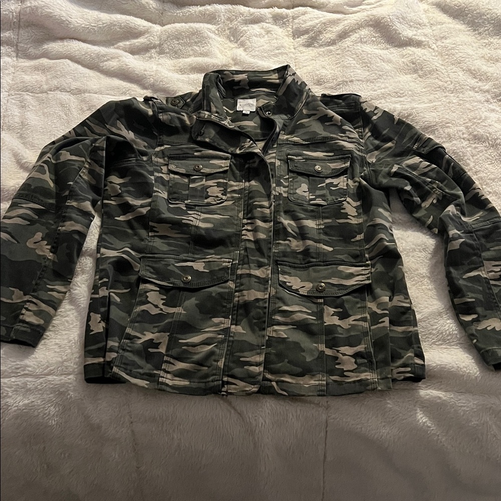 Kensie Green Camouflage Jacket